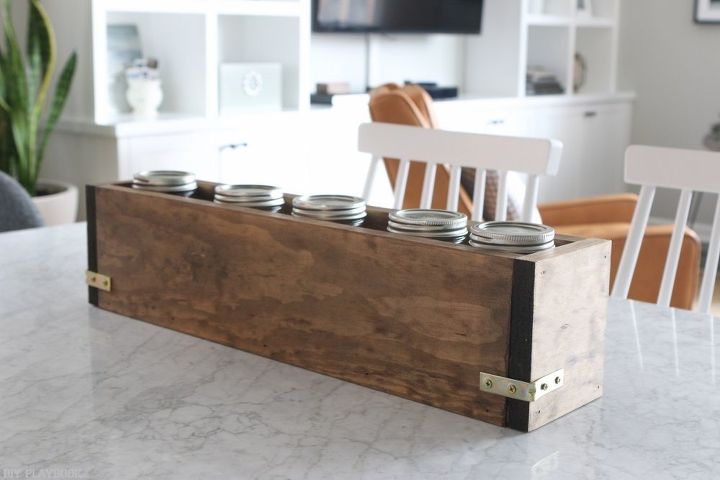 build your own wood planter for your dining room table
