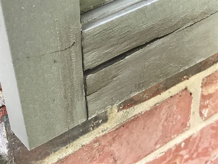 q 2 year old wood shutter damage cause