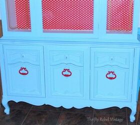 fun and happy china cabinet makeover