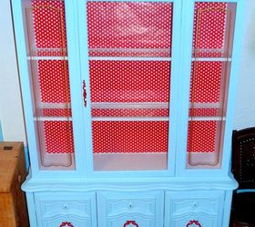 fun and happy china cabinet makeover