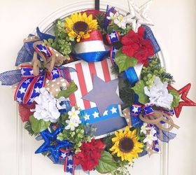turn a pine wreath into a patriotic wreath, Your beautiful Patriotic wreath