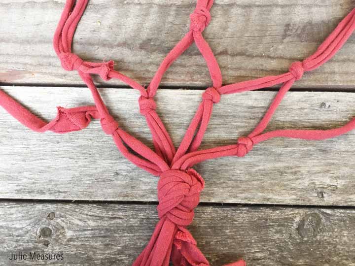 diy t shirt yarn macrame plant holder