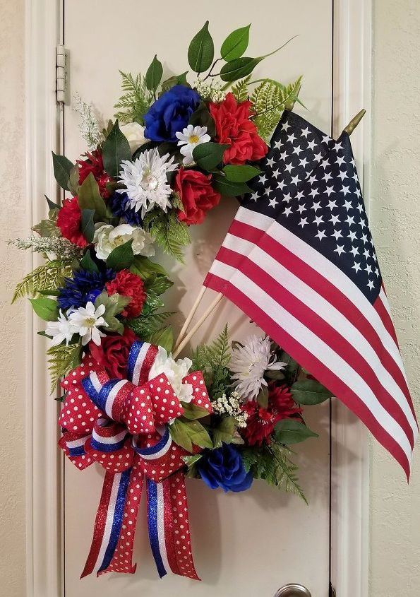 e patriotic grapevine wreath