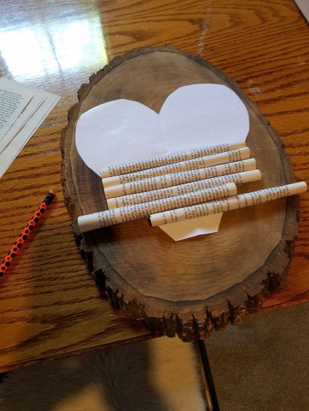 be still my heart book page and wood heart decor