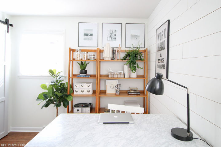 diy office reveal with shiplap