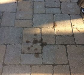 how to remove cooking oil stain from patio pavers
