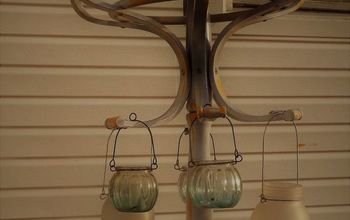 Ugly Bentwood Coat Rack Into A Glass Jar Lantern Holder For The Garden