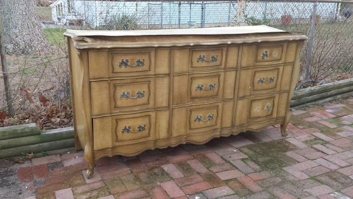 french provincial dresser re purpose