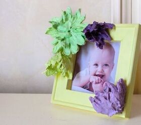 diy plaster of paris flower photo frame