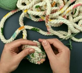 diy woven rope basket