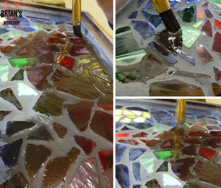 como fazer uma luz de mosaico de vidro