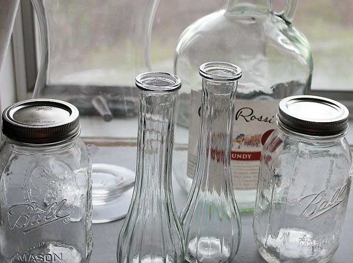 como lograr un aspecto de vidriera en tarros de mason y botellas de vidrio
