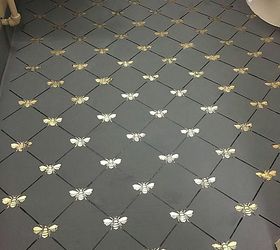 yes you can paint vinyl linoleum floor with stencils