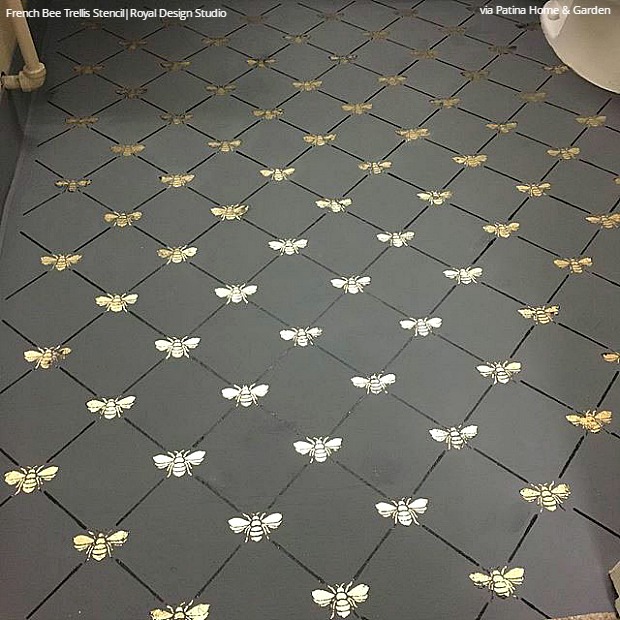 yes you can paint vinyl linoleum floor with stencils