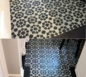 Yes You Can Paint Vinyl Linoleum Floor With Stencils