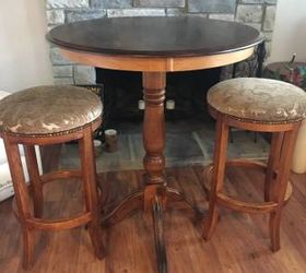 yard sale pub table and stools makeover
