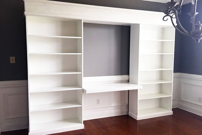 diy built ins with ikea billy bookcases