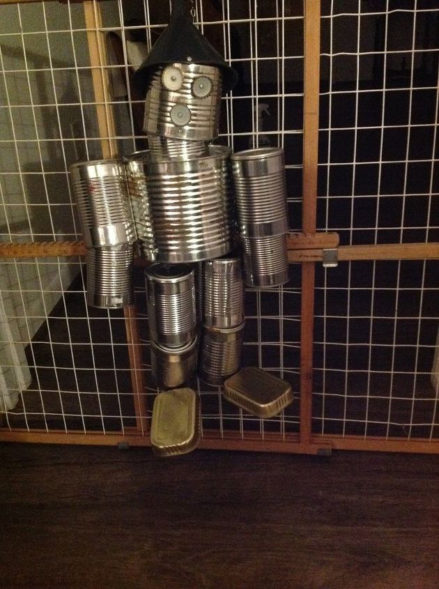 q what can i use besides nuts and bolts to make this tin man