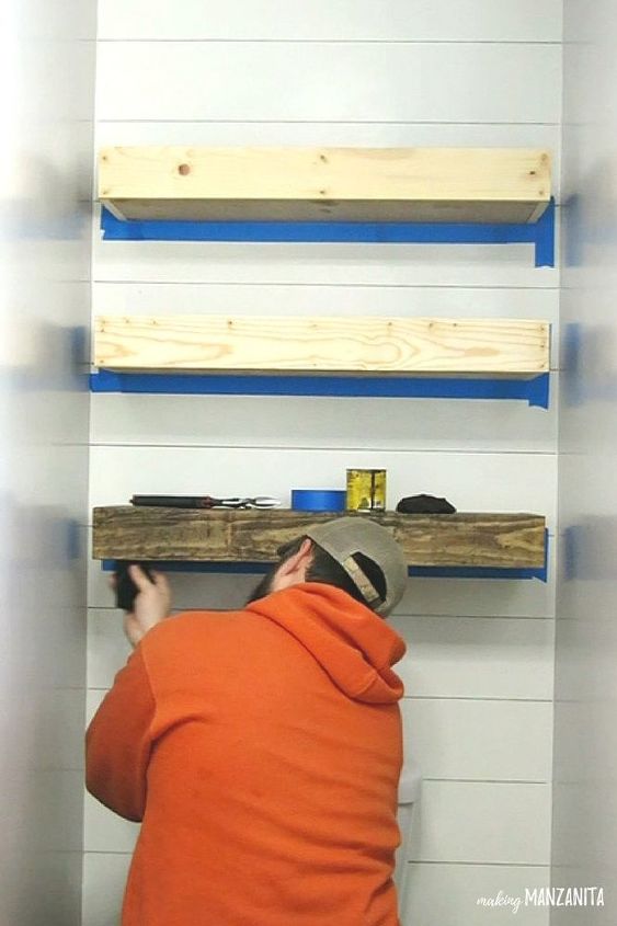 how to build floating shelves for extra bathroom storage