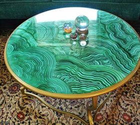 faux malachite coffee table