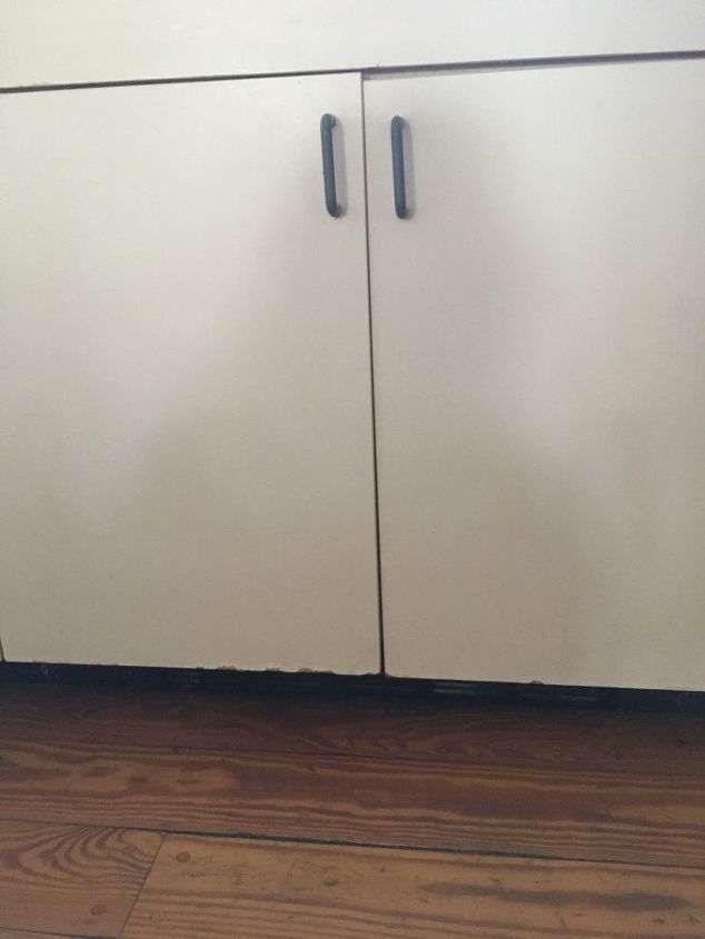q how can i fix the bottom of my kitchen formica doors that are starting