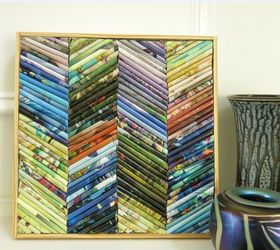 s grab toilet paper tubes for these 14 stunning ideas, Recycle Old Magazines Into Chevron Art