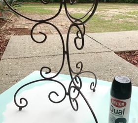 ugly bistro table into french country beauty