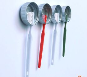 DIY toothbrush hanger