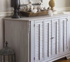 dresser makeover with shutters