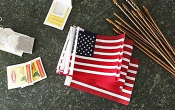 DIY Bandera Americana con Arpillera