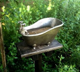 31 brilliant ways to upcycle transform and fix your bathtub, Craft A Bath For The Birds
