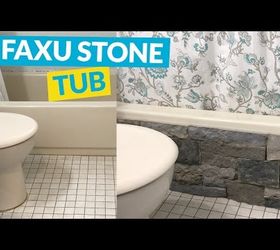 31 brilliant ways to upcycle transform and fix your bathtub, Make Your Tub Stone