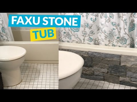 31 brilliant ways to upcycle transform and fix your bathtub, Make Your Tub Stone