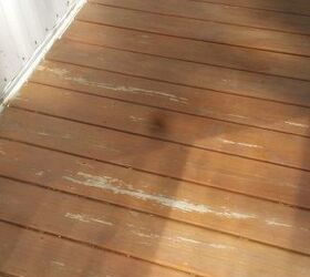 q last fall i used a stain seal for 1st on deck part of boards peeled