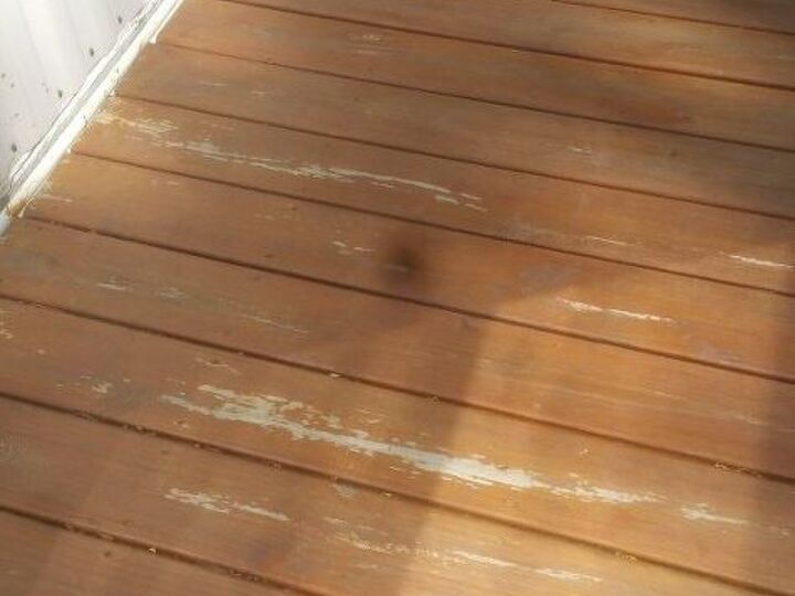 q last fall i used a stain seal for 1st on deck part of boards peeled