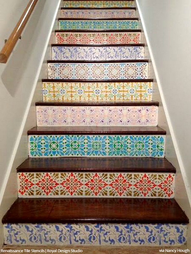 12 DIY Paint & Stencil Ideas for Your Stairs | Hometalk