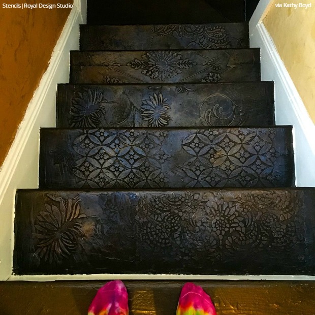 12 DIY Paint & Stencil Ideas for Your Stairs | Hometalk