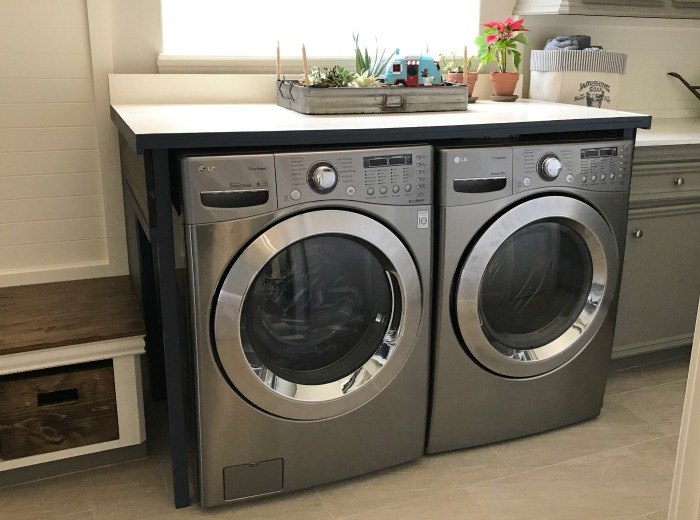 diy laundry table hide the machines fold laundry stop losing socks