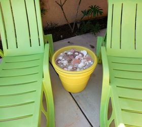 s 12 pool chair ideas we never would have thought of, Upgrade Plastic Chairs With Rustoleum Paint