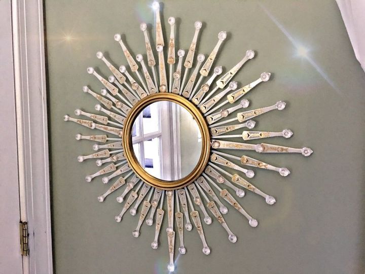 Diy Mirror Dollar Tree Mirror And Foldable Fans Hometalk