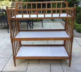 Ideas for recycling this old changing table into a bar cart. Hometalk