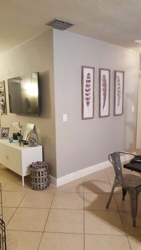 What Color Walls Look Good With Tan Baseboards And Tile Hometalk I Have Tan Tile Saving Money To Re Do The Floors But White Baseboards And Grey Walls