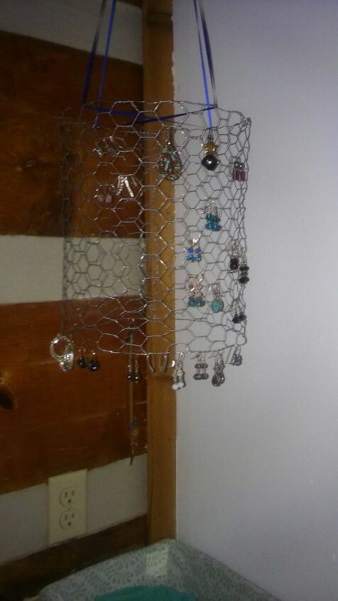 e chicken wire jewelry holder night light