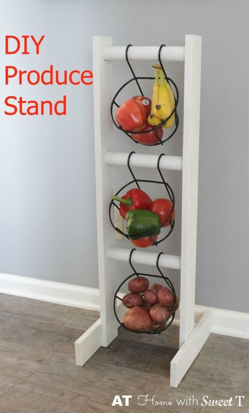 s 30 fun ways to keep your home organized, Create A Produce Stand For Counter Space