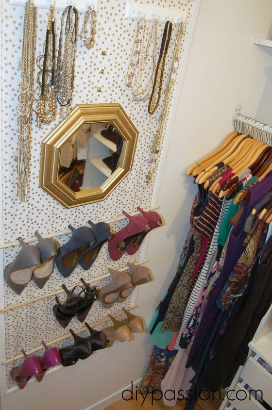 s 30 fun ways to keep your home organized, Build A Shoe Holder With Fabric