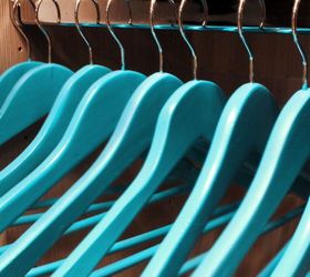 s 30 fun ways to keep your home organized, Decorate Your Hangers With A Bright Color