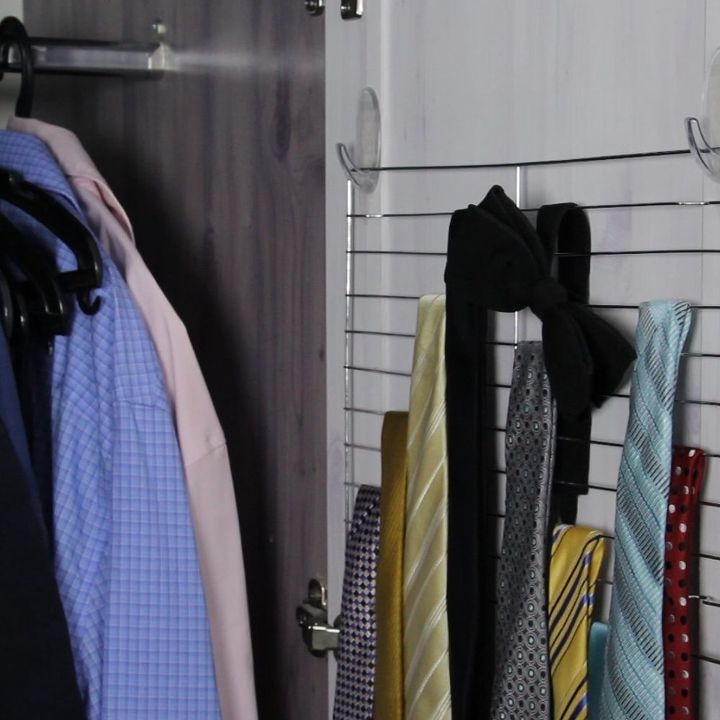 s 30 fun ways to keep your home organized, Hang Up Your Ties With A Cooling Rack