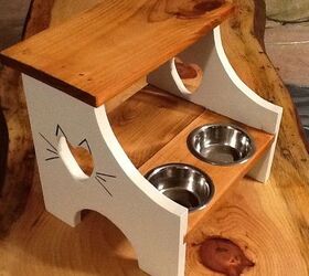 s 30 ideas every pet owner should know, Use A Stool As A Cat Feeder