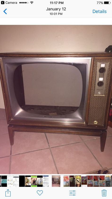 vintage tv faux aquarium