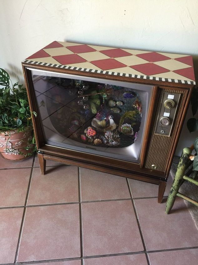 aqurio falso de tv vintage